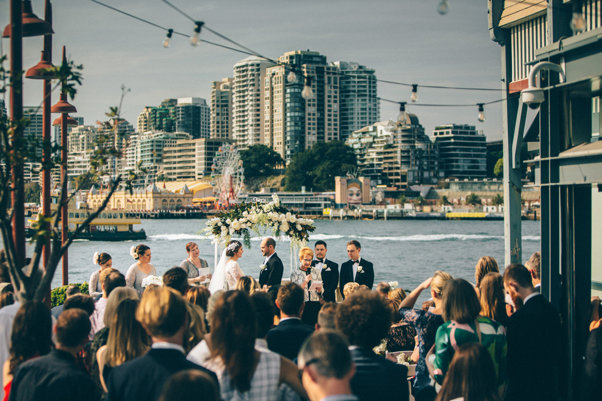 Pier One wedding ceremony