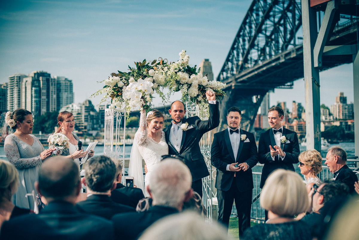 Pier One wedding ceremony